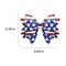 Independence Day Hair Bow Clips – 3.5" Sparkly Glitter Patriotic Hairpins for Teens & Girls, Handmade Red & Blue Hair Accessories for 4th of July & Memorial Day